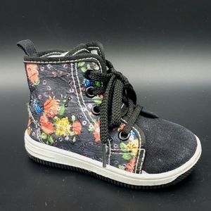 PAPOS Floral Hightops Laceup Tie-up Size 4 Baby